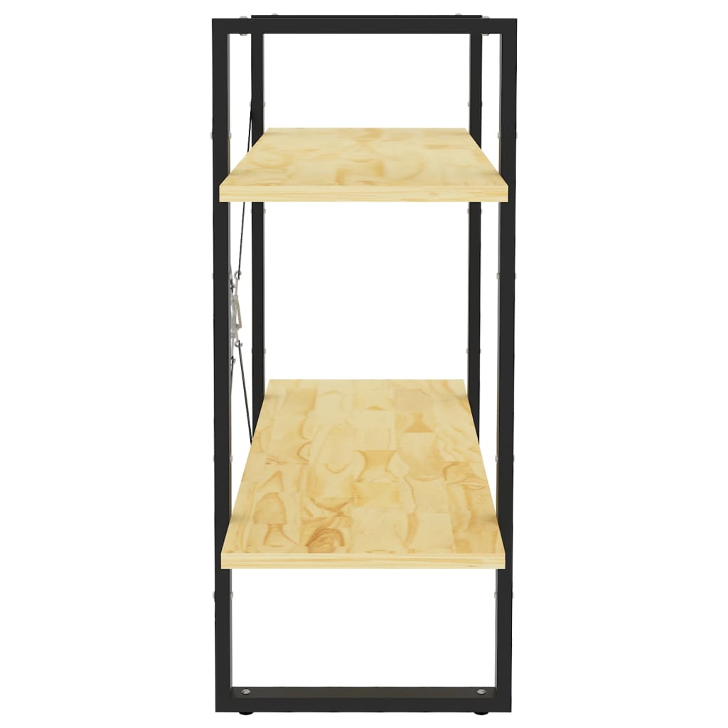 Bücherregal 2 Fächer Weiß 80x30x70 cm Holzwerkstoff