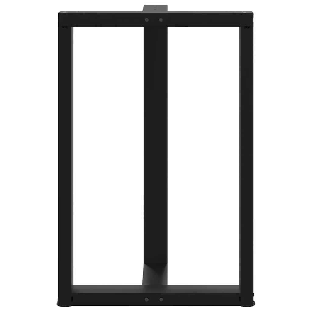 Couchtischbeine T-Form 2 Stk. Schwarz 30x25x(30-31) cm Stahl