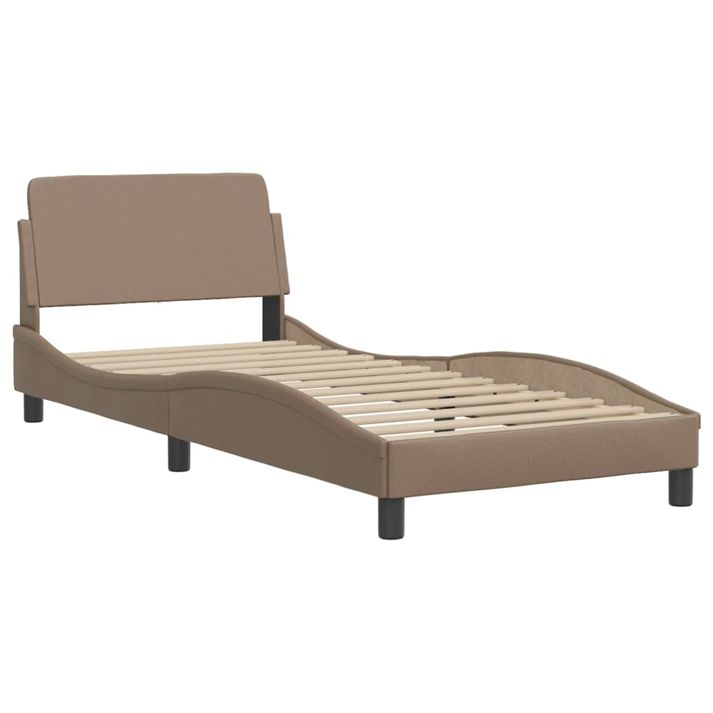 Bett mit Matratze "Dover" Schwarz 80x200 cm Kunstleder