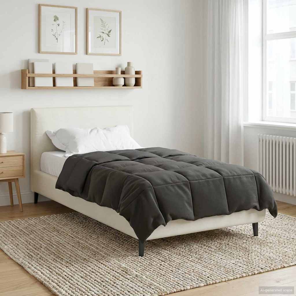 Ganzjahresbettdecke Anthrazit 135 x 200 cm Mikrofaser
