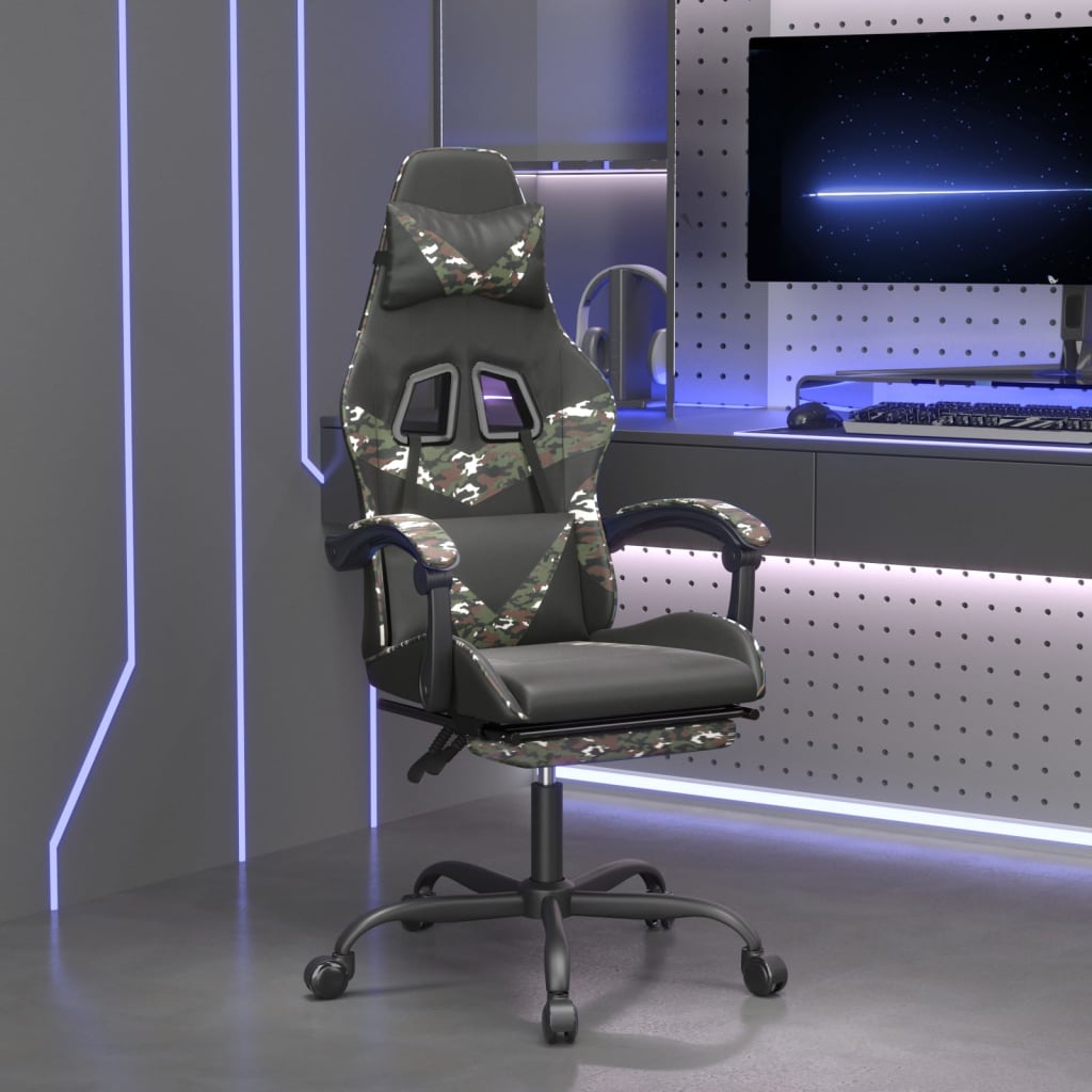 Gaming-Stuhl Drehbar Schwarz und Rot Kunstleder