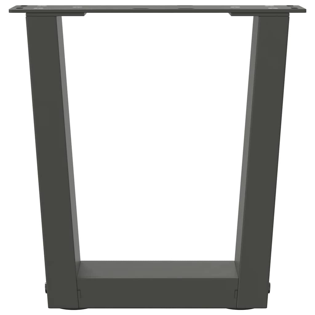 Couchtischbeine V-Form 2 Stück Schwarz 30x(30-31,3) cm Stahl