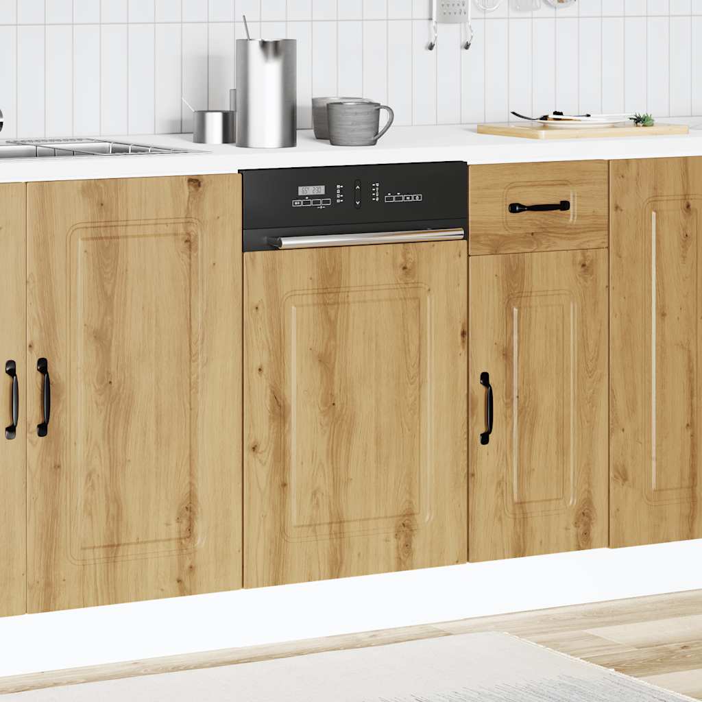 Herdumbauschränke 2 Stk. Kalmar Weiß Holzwerkstoff
