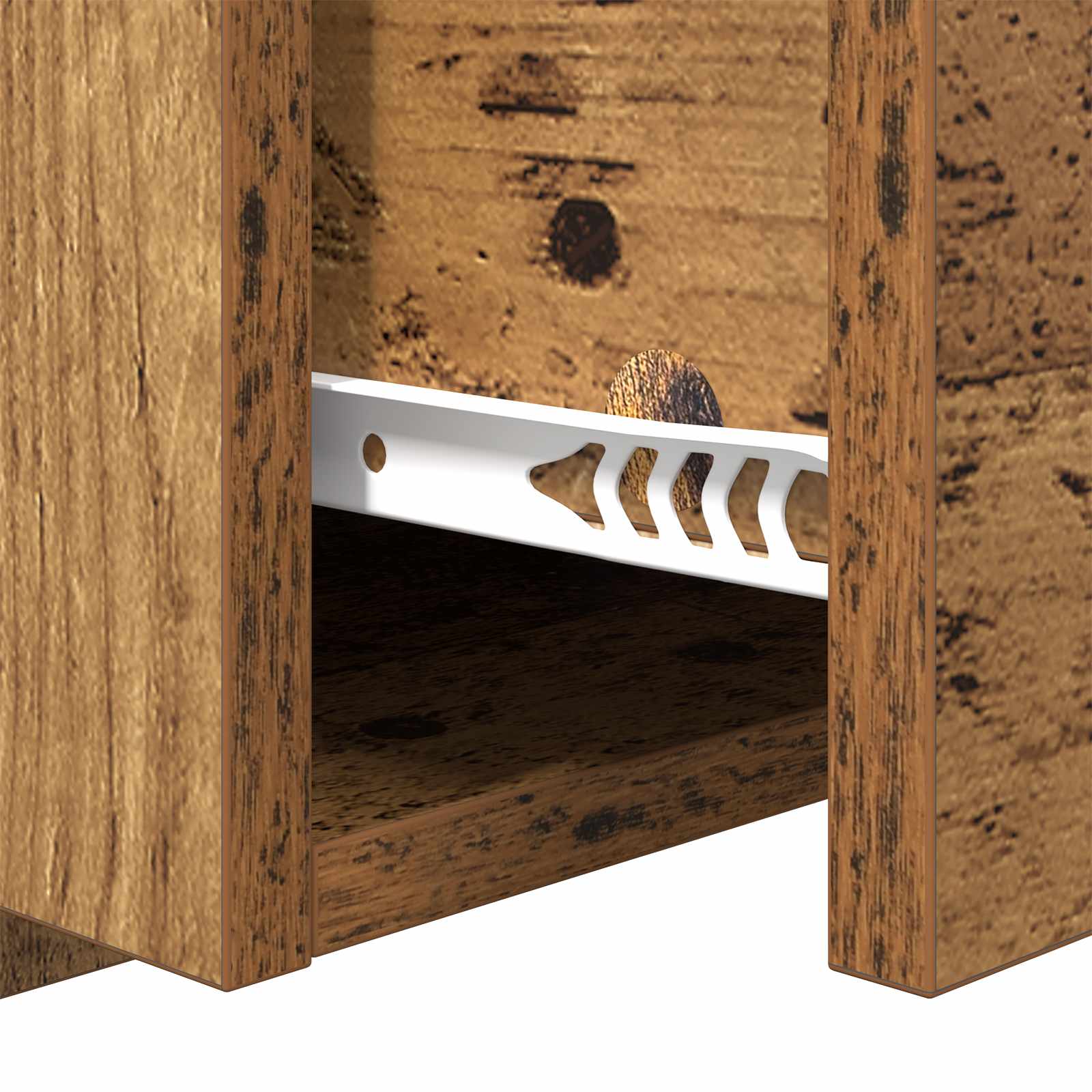 Kopfteil mit Nachttischen Weiß Holzwerkstoff