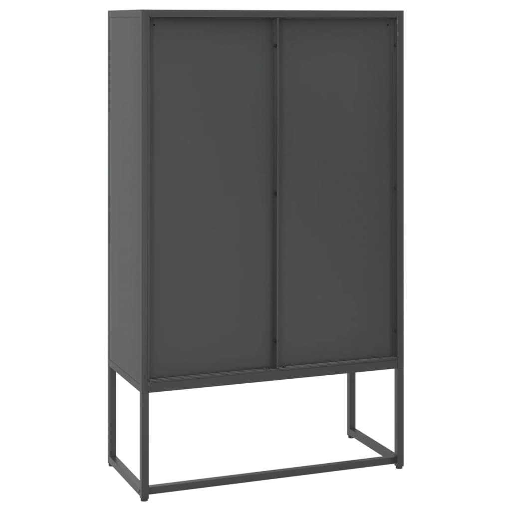 Highboard Weiß 80x35x135 cm Stahl