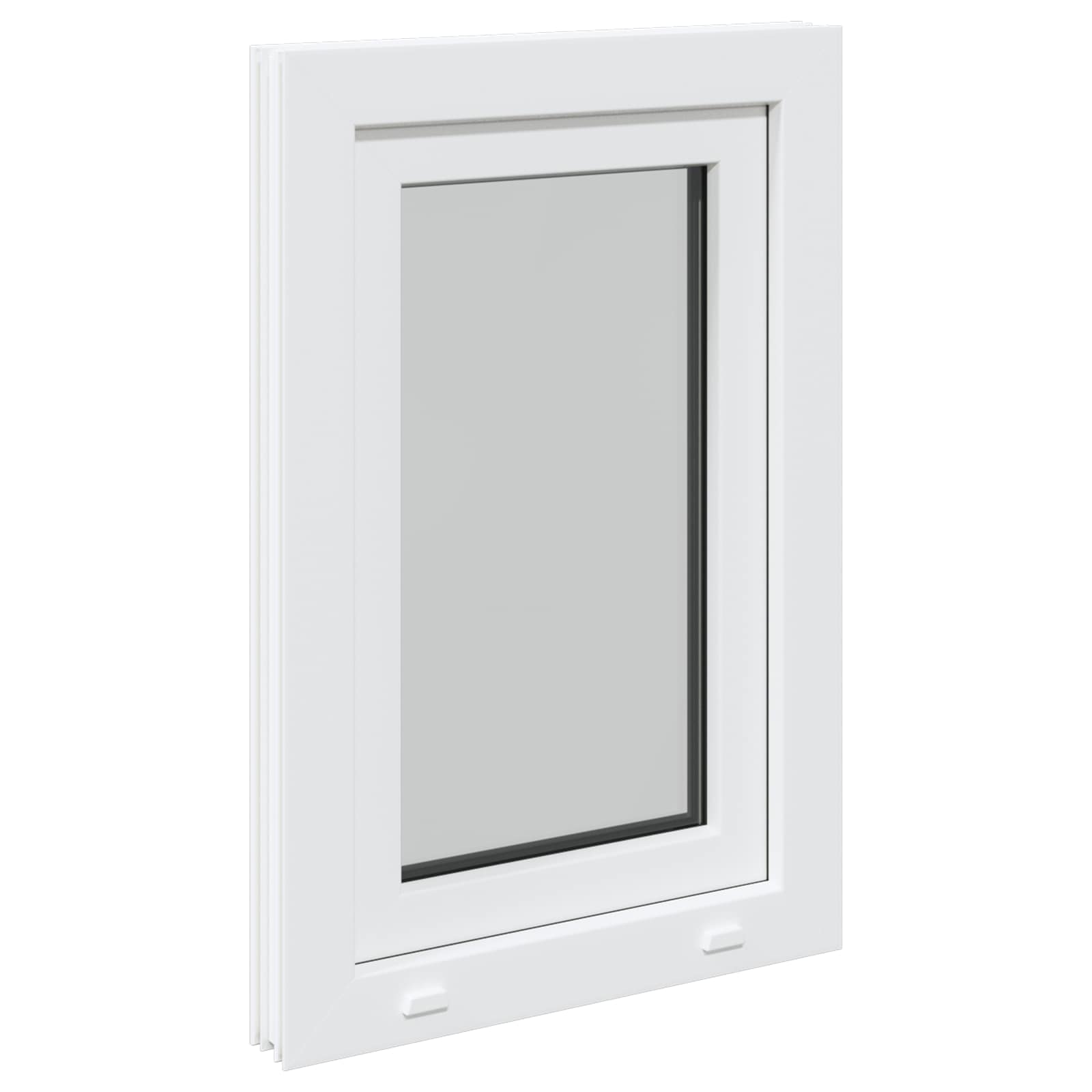 Kellerfenster RISOR 50 x 50 cm PVC und Glas Weiß
