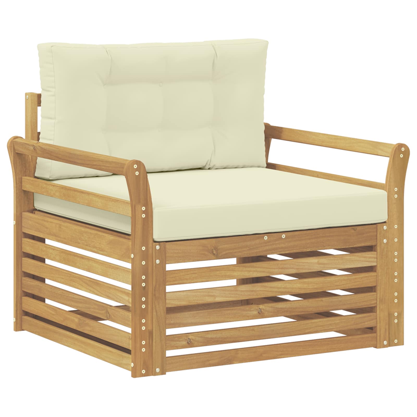 2 Stück Outdoor-Sofa Natur