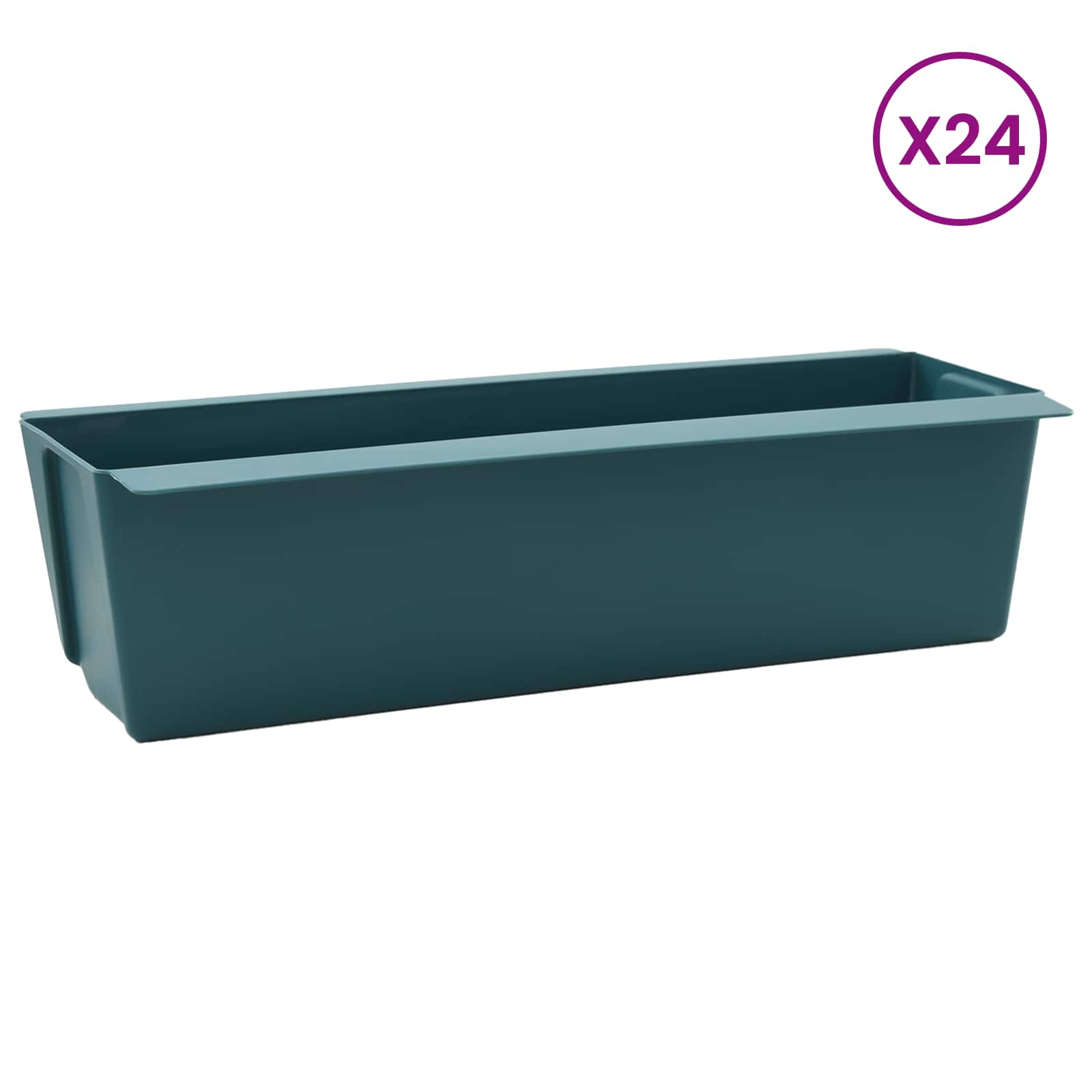 Pflanzkasten für Europaletten 12 Stk. Grau 36x13,5x9,5 cm PP