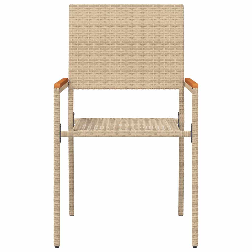 Garten Stapelstühle 4 pcs Braun und Schwarz 54 x 56 x 90 cm