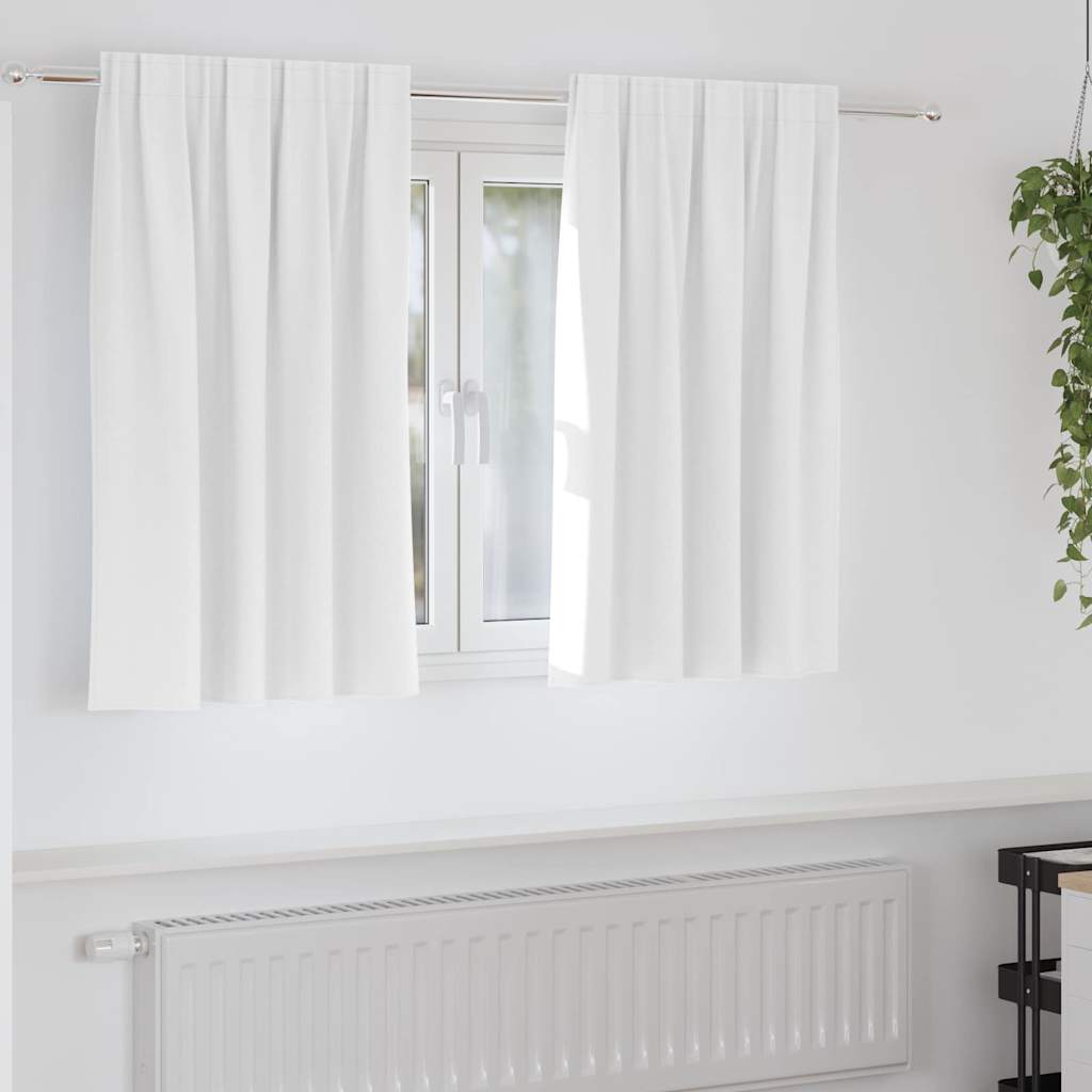 Verdunkelungs-Vorhänge mit Ringen 2 pcs Beige 140 x 140 cm