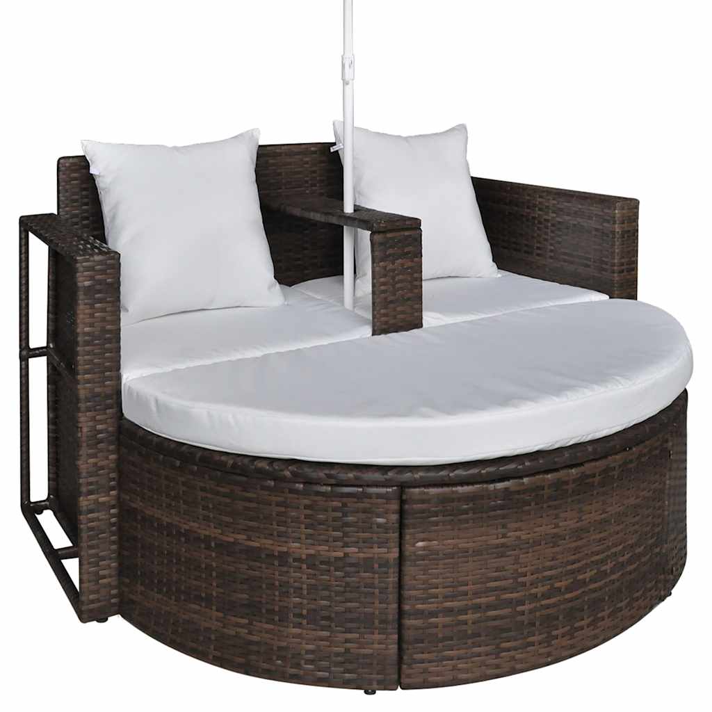 Garten-Sofa mit Kissen 8 pcs Beige und Hellgrau Poly-Rattan