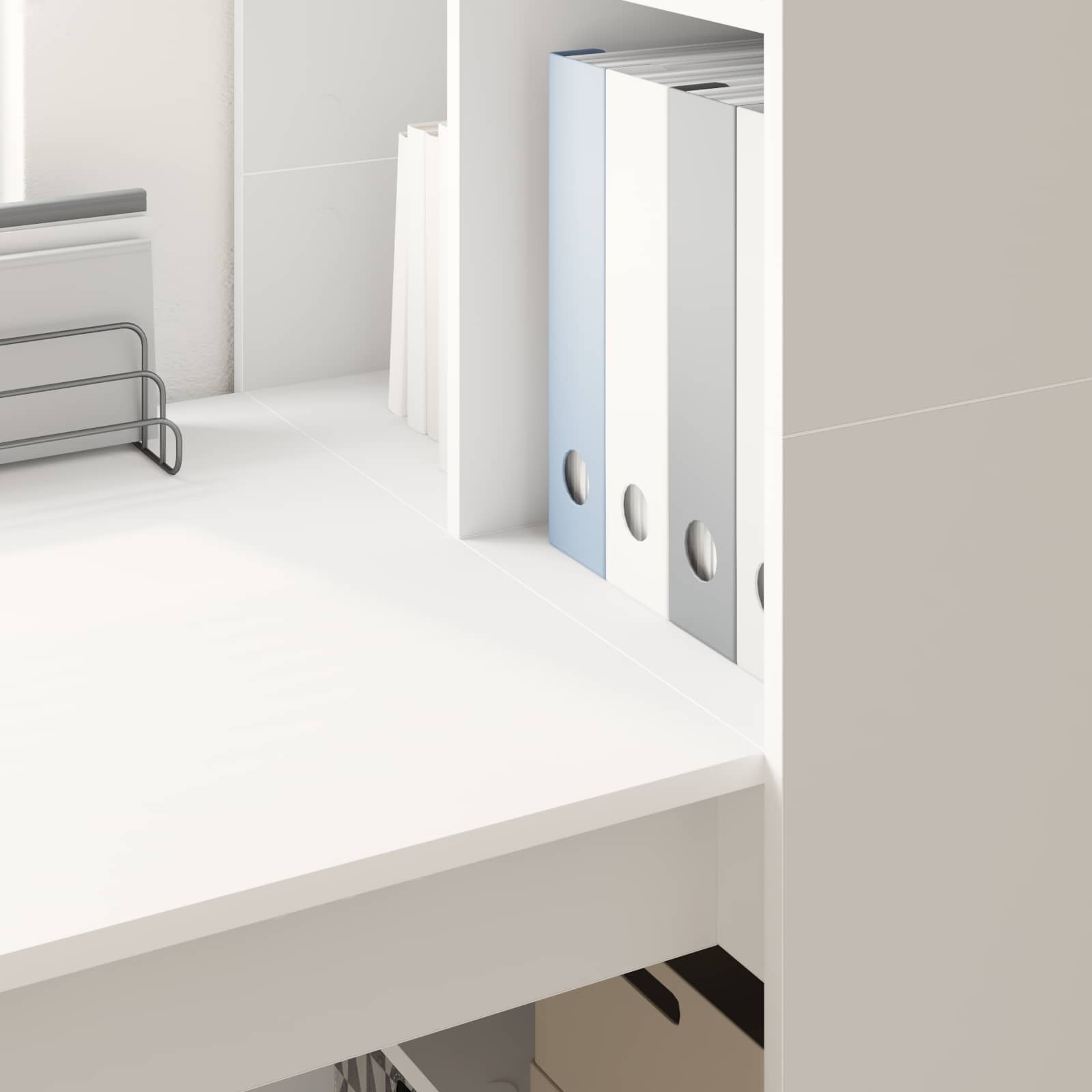 Schreibtisch mit Regal Schwarz Eichen-Optik 122 x 67 x 145 cm