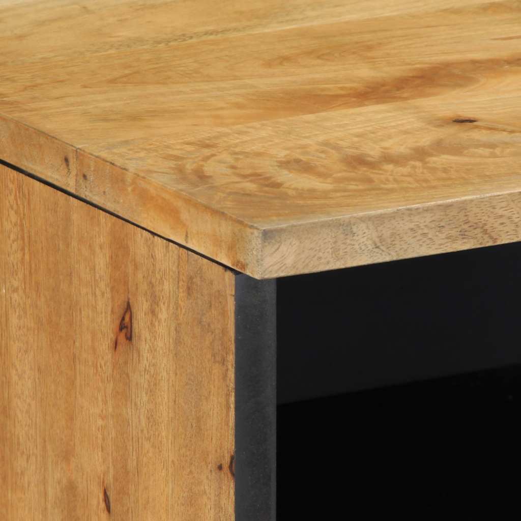 TV-Schränk mit Regal Braun 100 x 33,5 x 46 cm Massivholz Mango