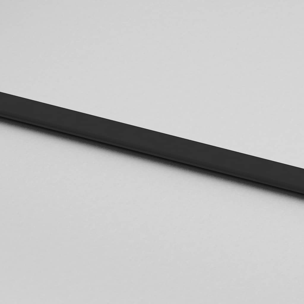 Schiebetür mit Beschlag Schwarz 76x205 cm ESG-Glas