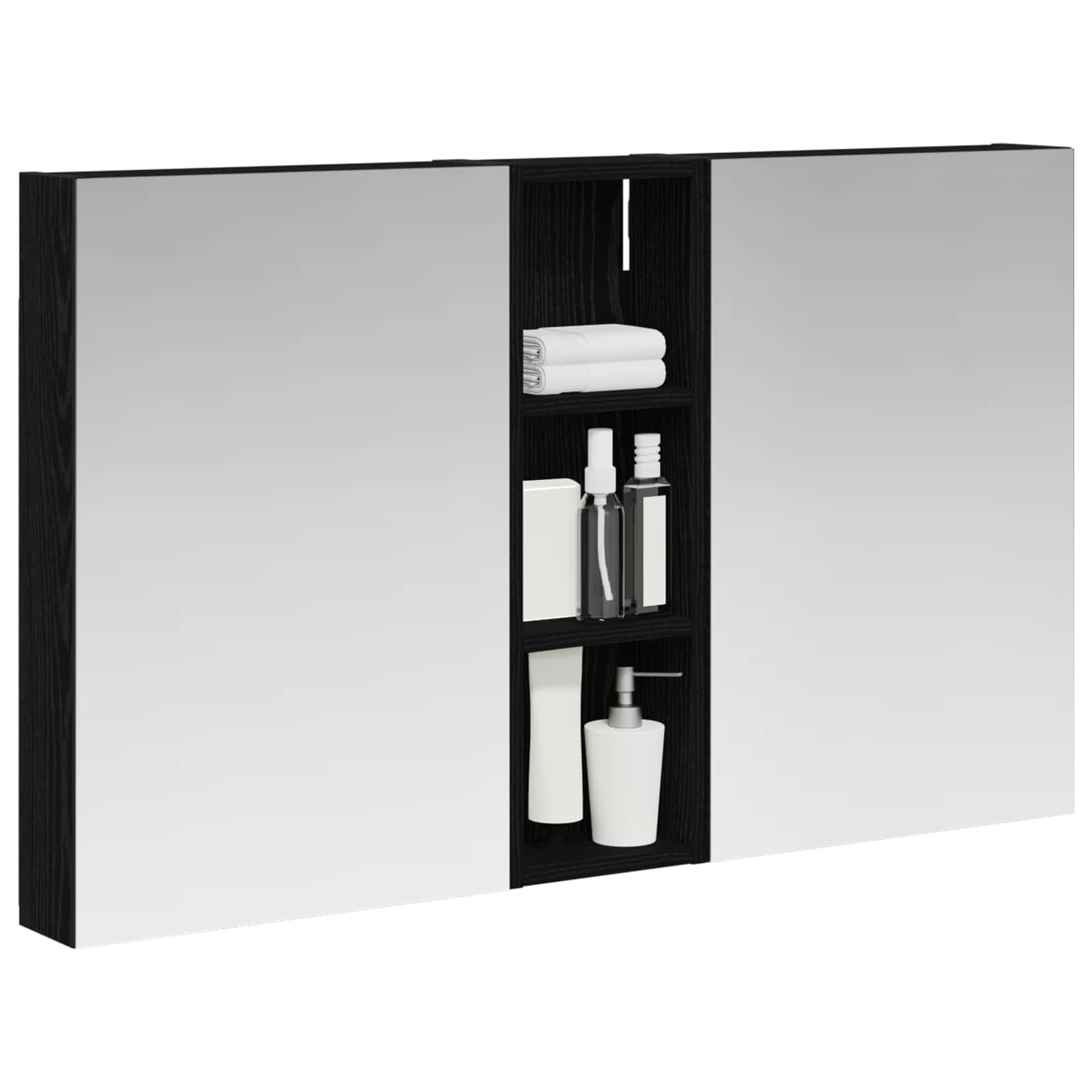 Badezimmerschrank-Set 3 pcs 80 x 10,5 x 50 cm Holzwerkstoff