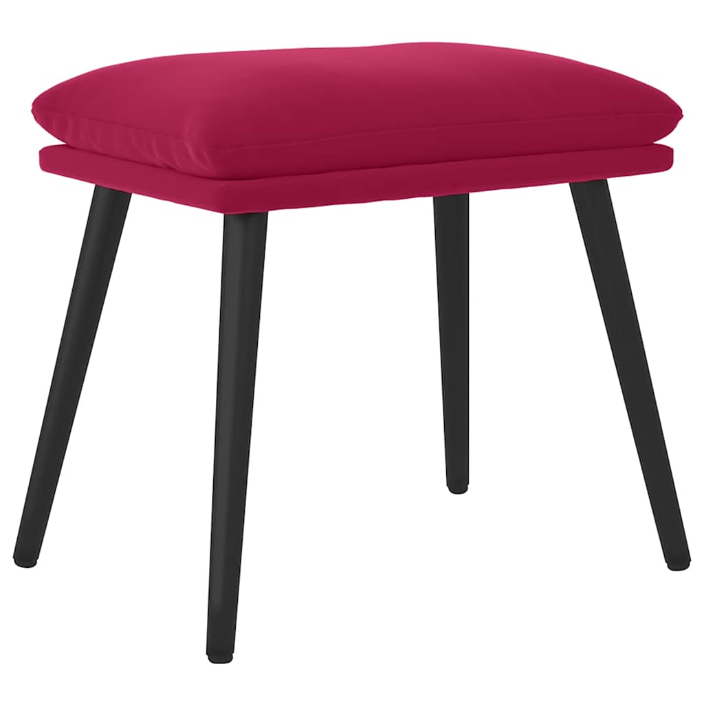 Fußhocker Hellgrau 45x29,5x35 cm Samt
