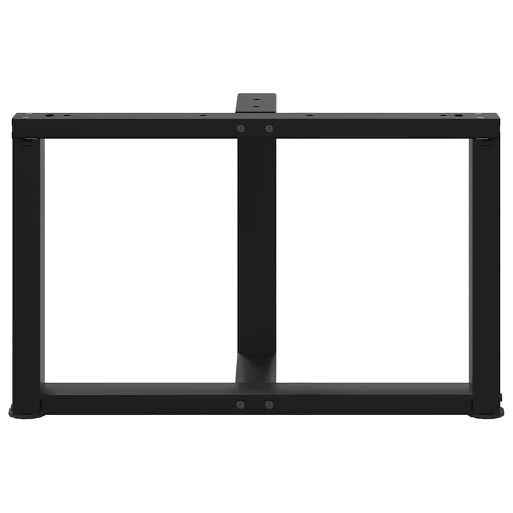 Couchtischbeine T-Form 2 Stk. Schwarz 30x25x(30-31) cm Stahl