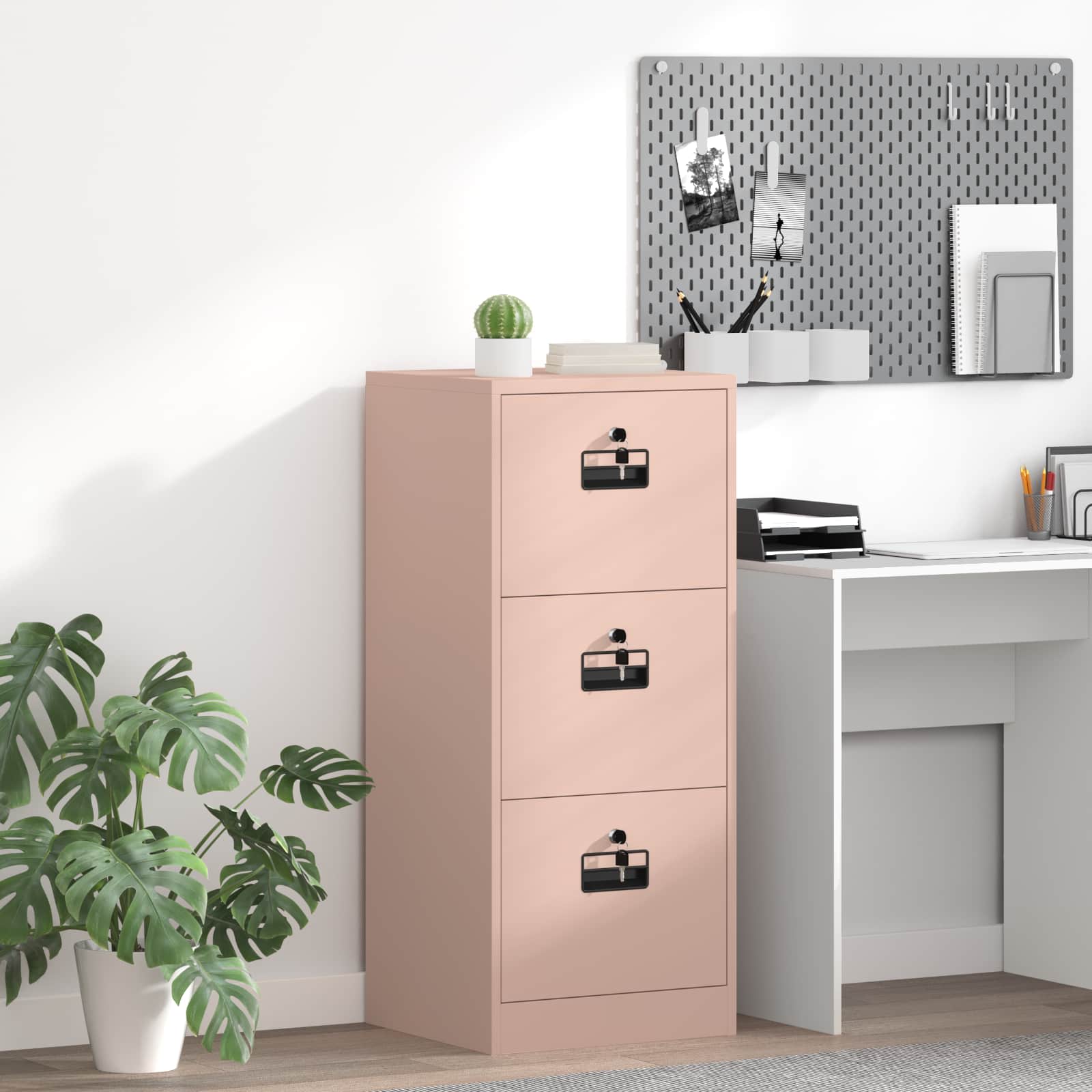 Aktenschrank 2 pcs Schwarz 44 x 50 x 139 cm Kaltgewalzter Stahl