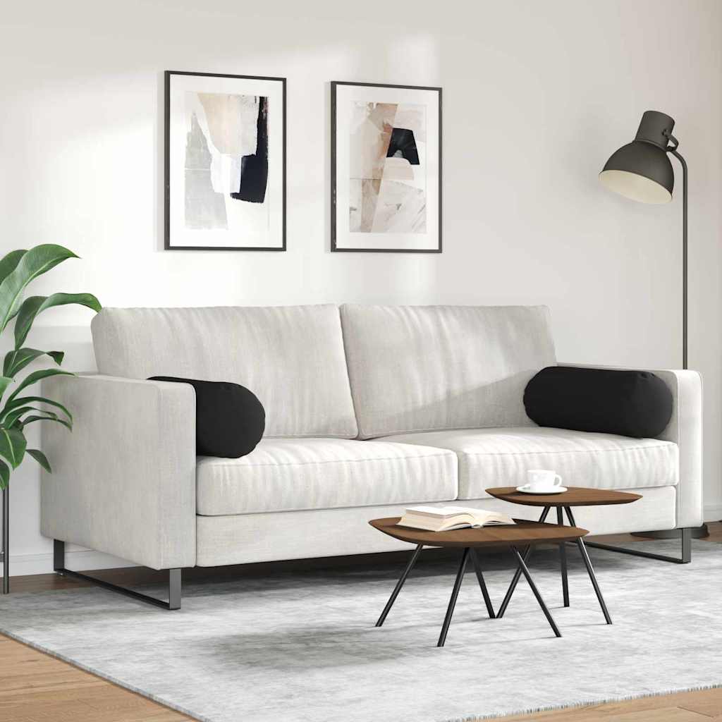 Bolsterkissen 2 Stück Taupe Ø 15 x 40 cm Mikrofaserstoff
