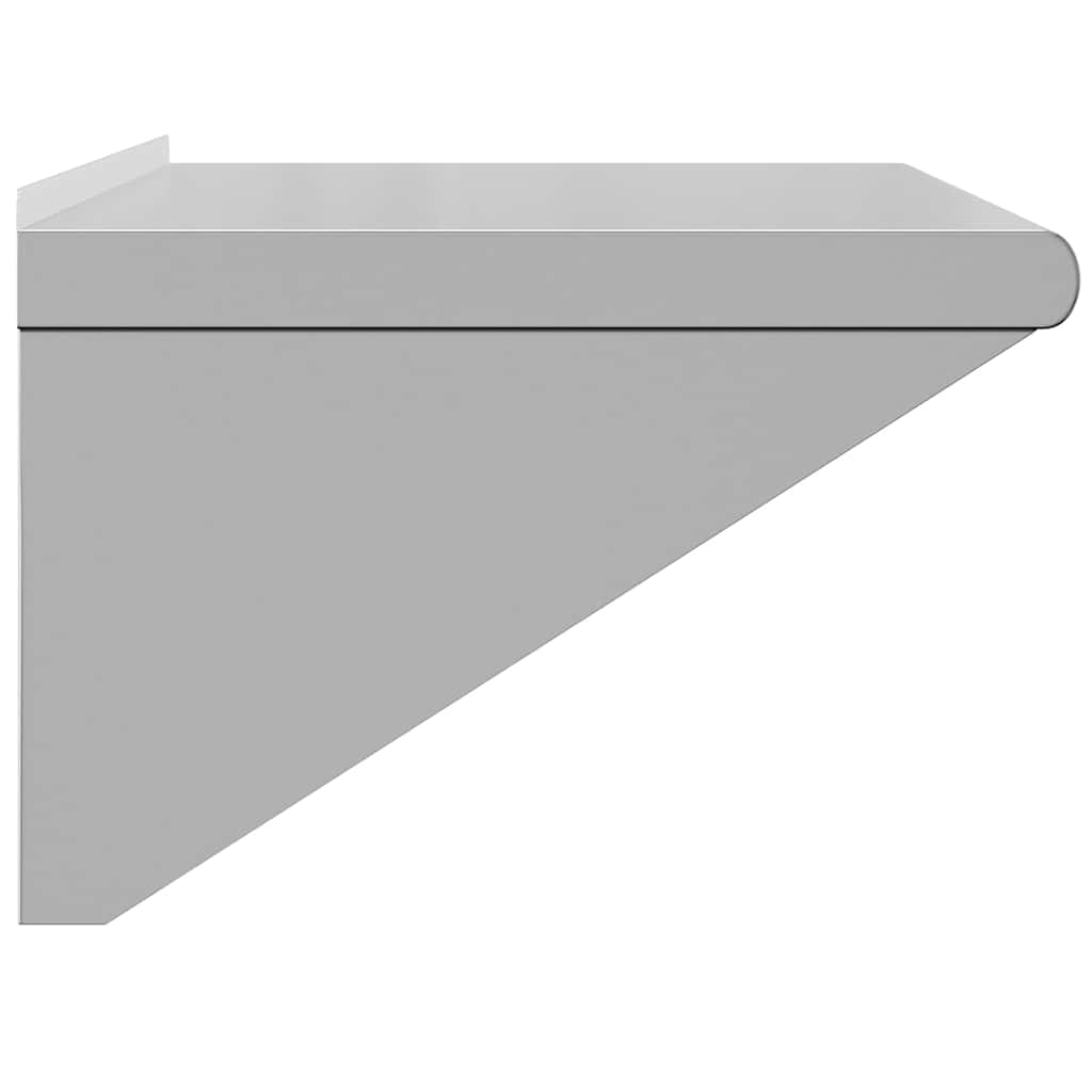 Wandregal 100x45x31 cm Silbern Edelstahl
