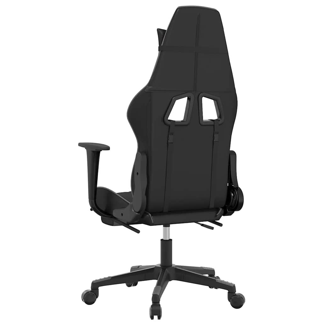 Gaming-Stuhl mit Massagefunktion Schwarz und Blau Kunstleder