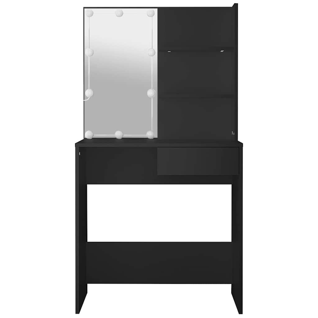 Schminktisch mit LED Weiß 74,5x40x141 cm