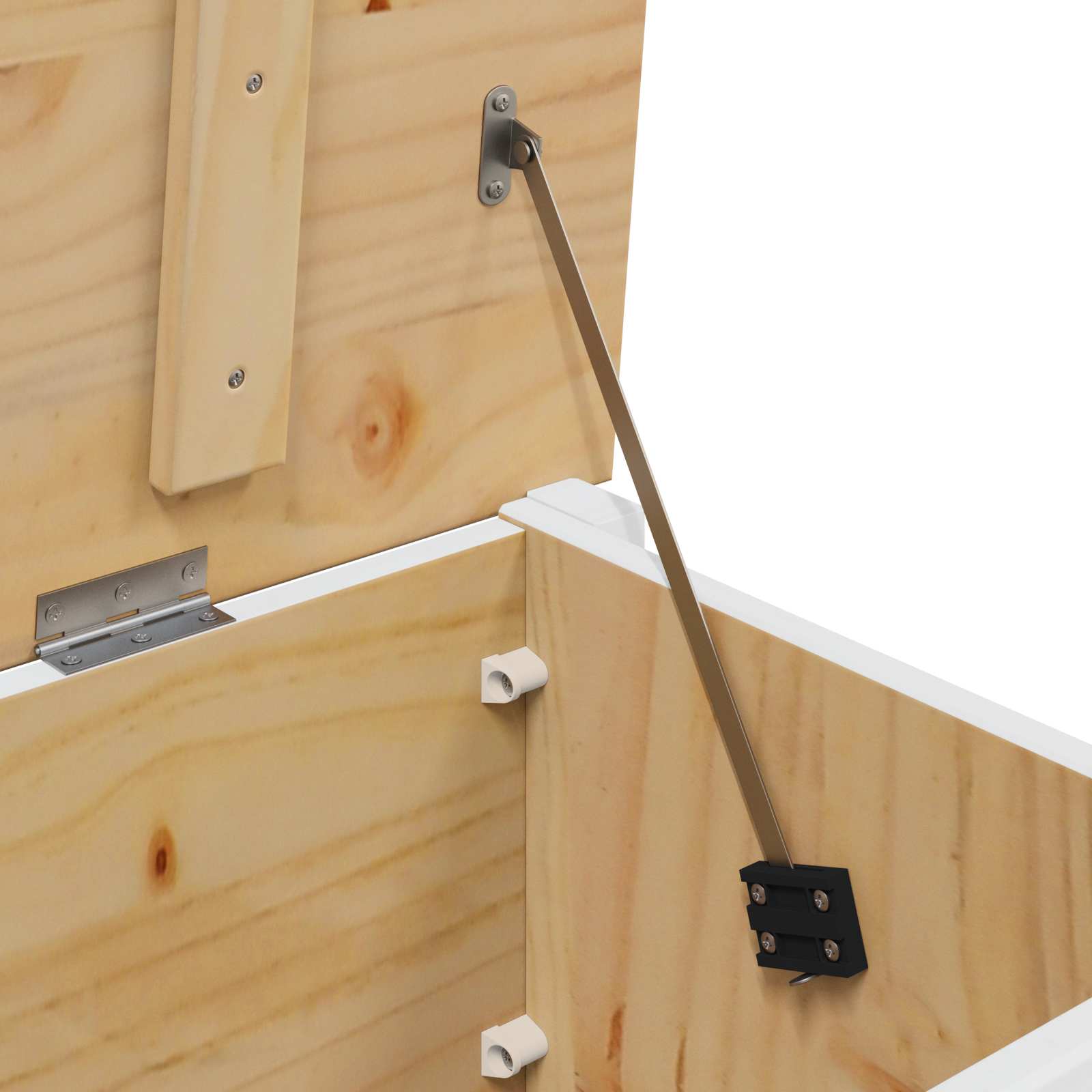 Aufbewahrungsbox mit Speicher HILL Honigbraun 90 x 40 x 45 cm