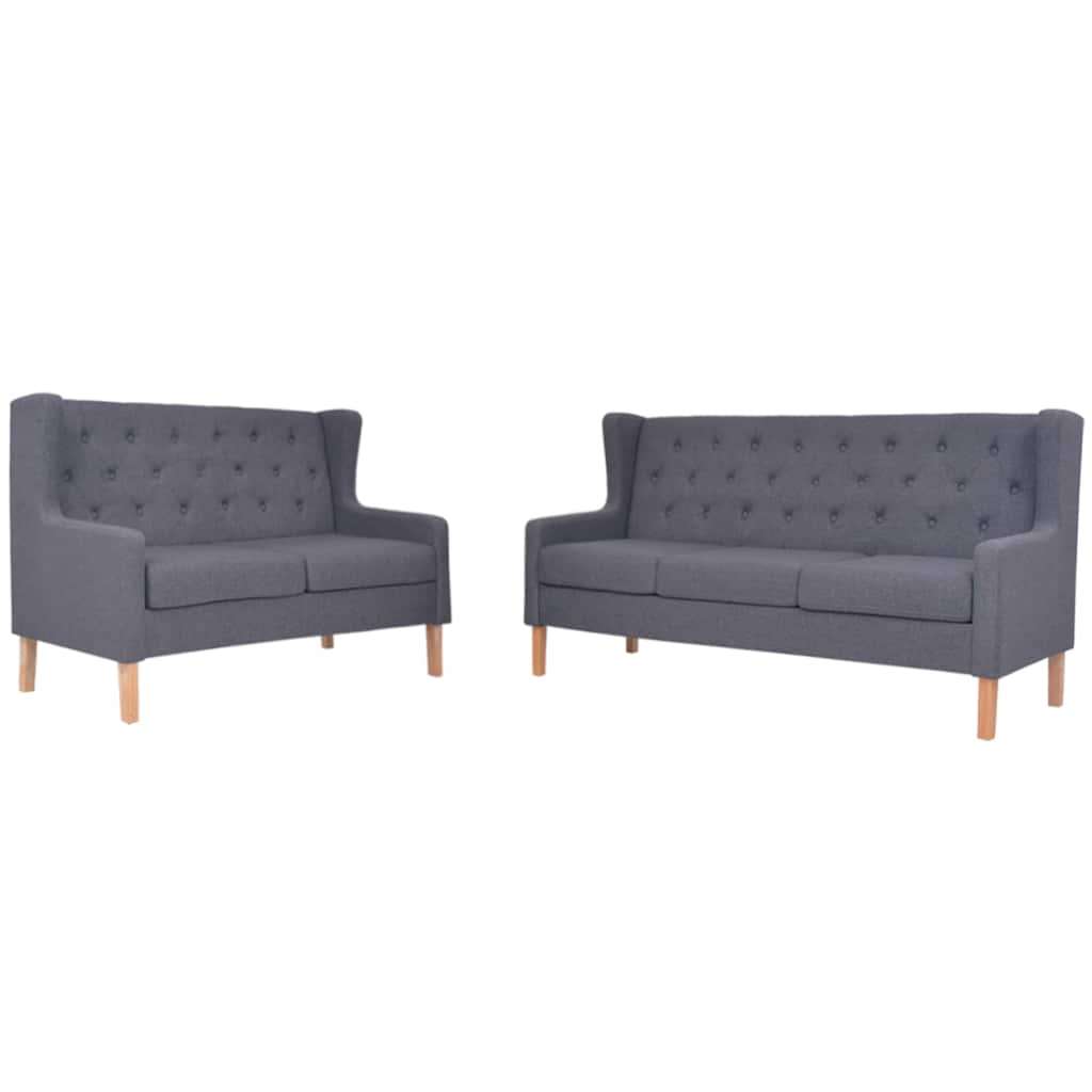 2-Sitzer Sofa Stoff Cremeweiß
