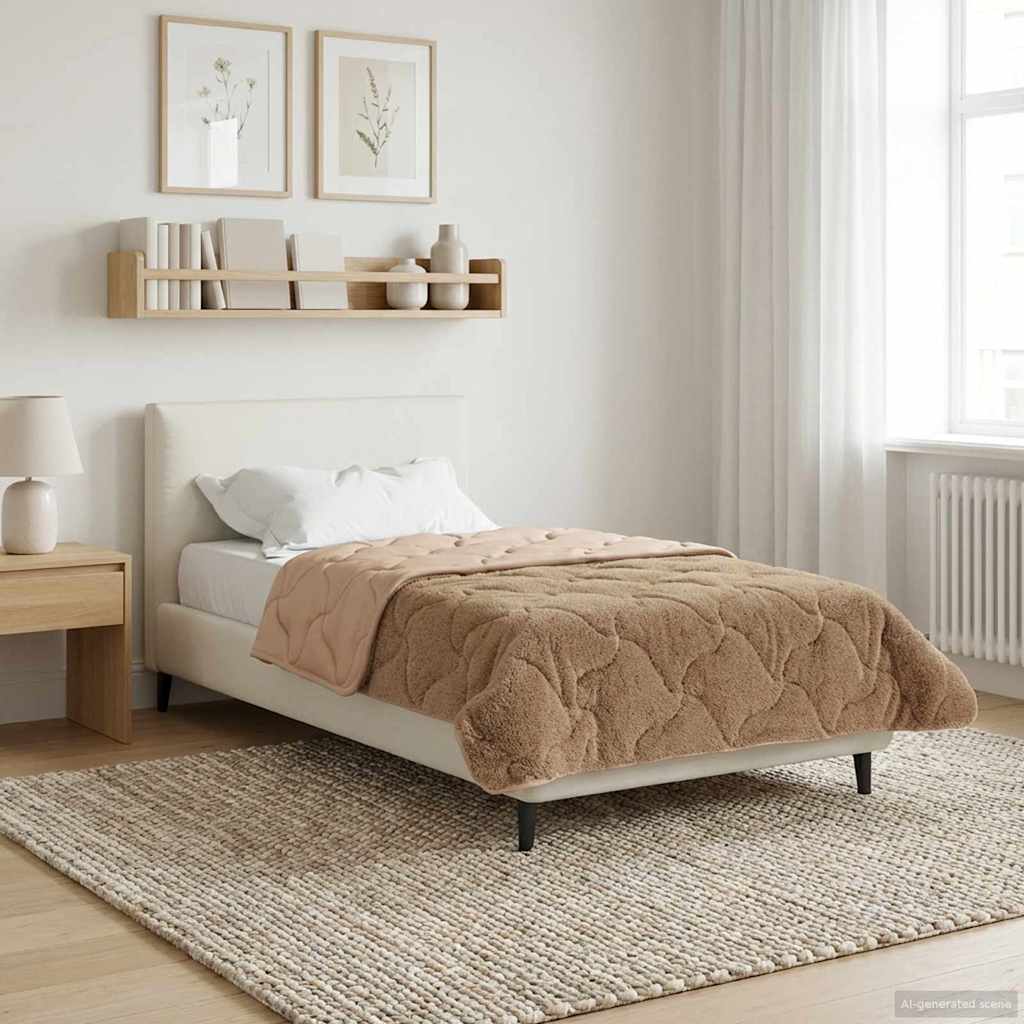 Winterbettdecke Gepolstert Anthrazit 135 x 200 cm