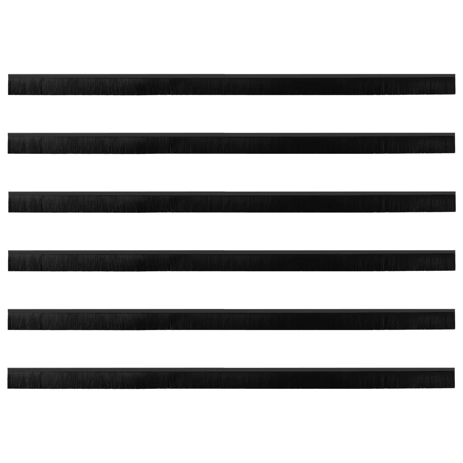 Selbstklebende Türbürstendichtungen 2 pcs Braun 100 cm