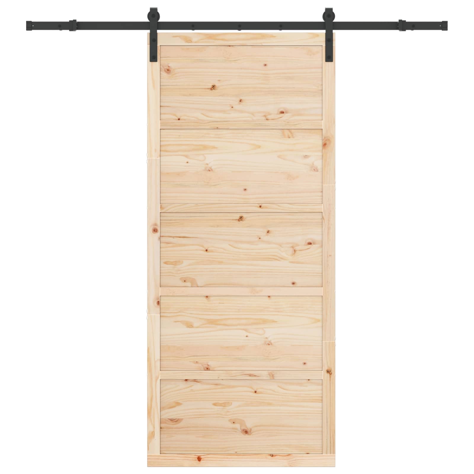 Schiebetür Natur 100 x 208 cm Massives Kiefernholz
