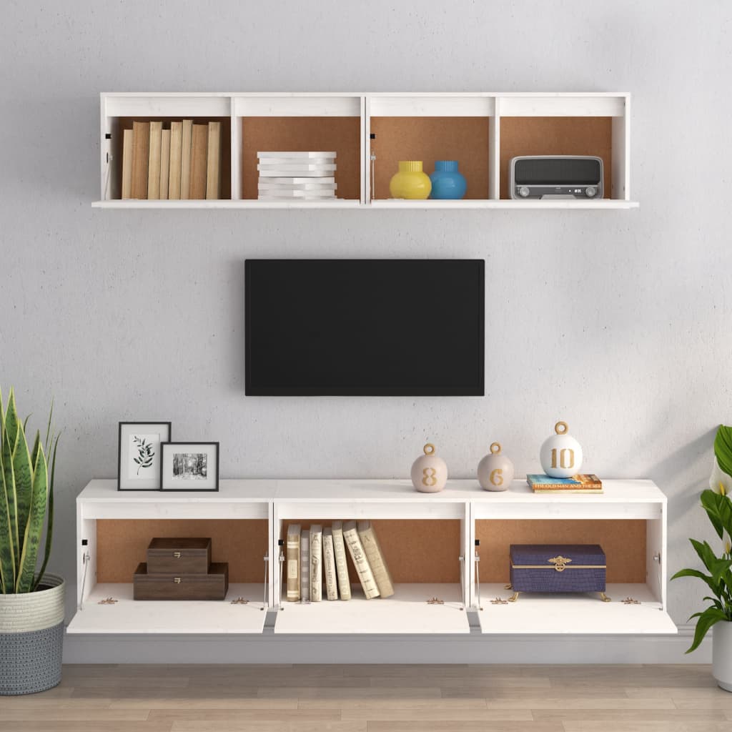 5-teiliges TV-Schrank-Set Massivholz Kiefer