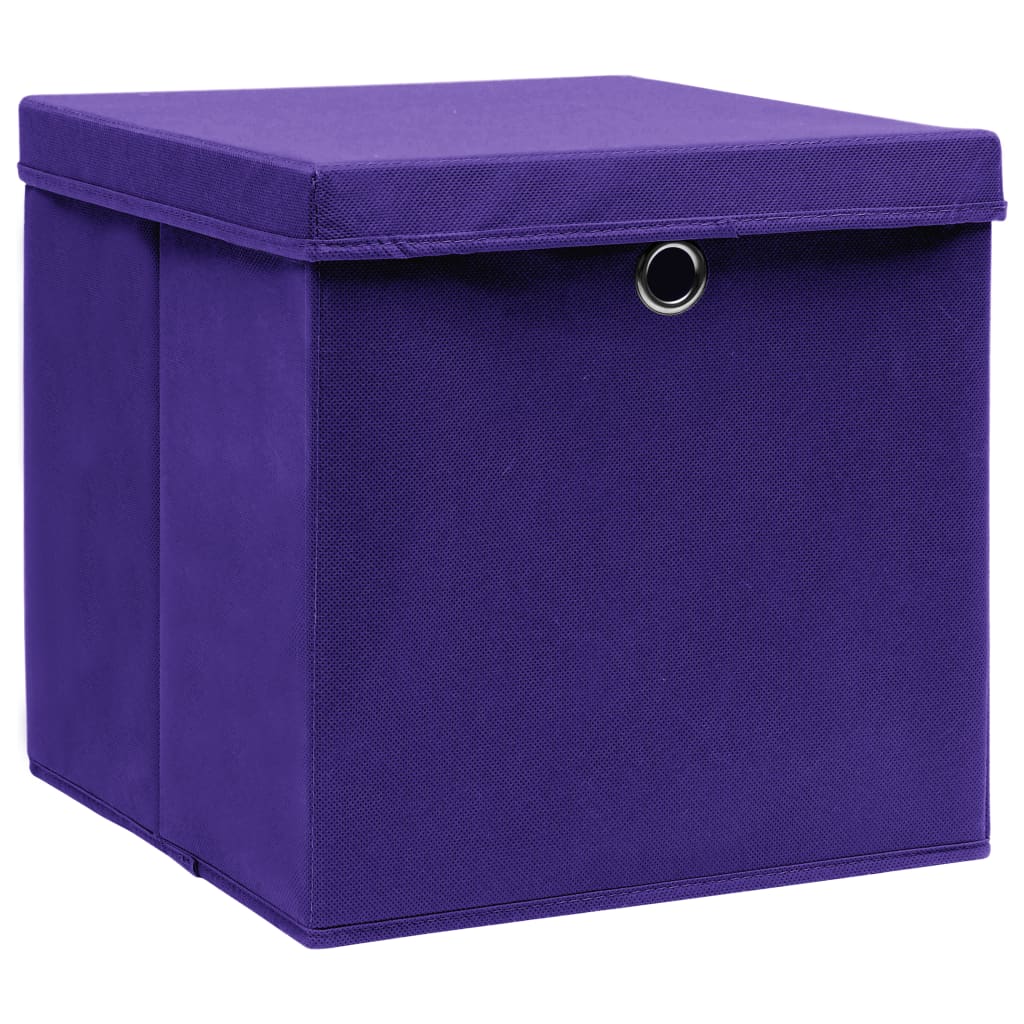 Aufbewahrungsboxen 4 Stk. Blau 32x32x32 cm Stoff