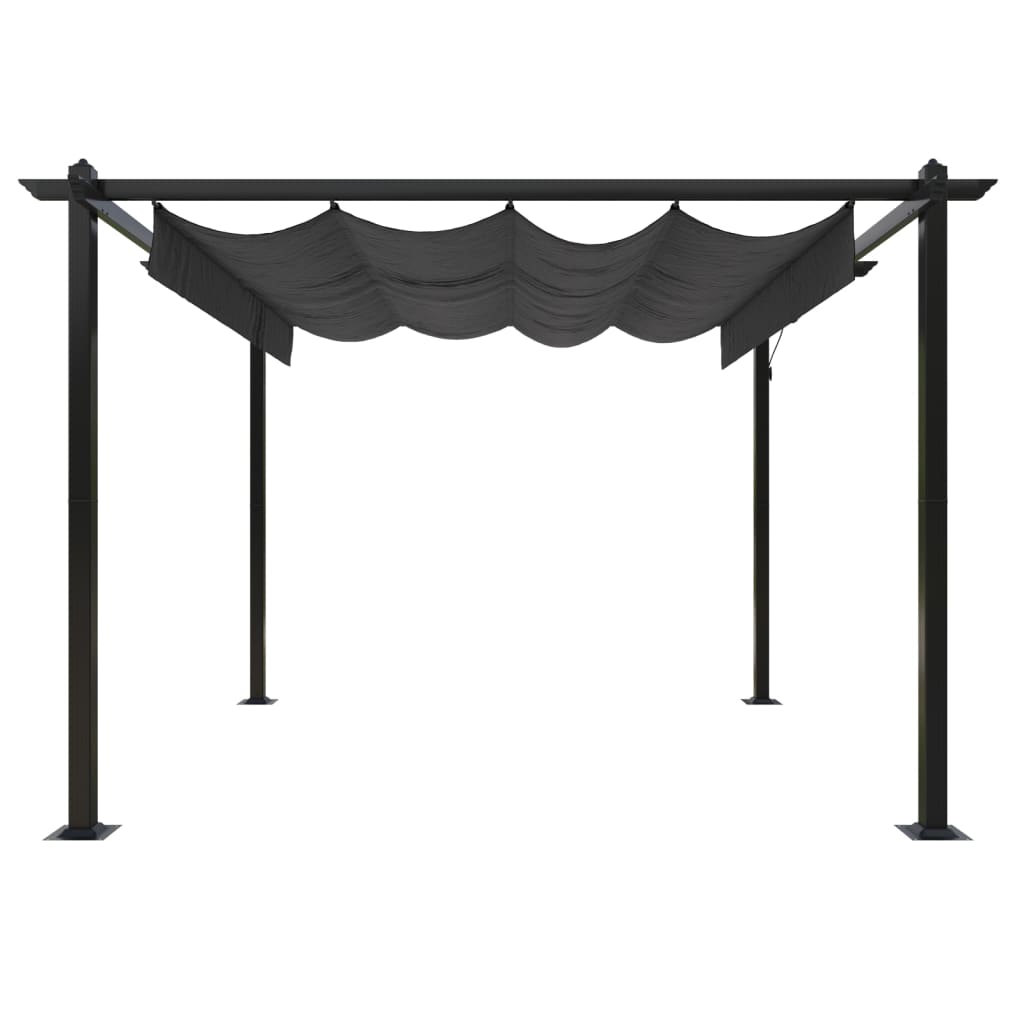 Pavillon mit Ausziehbarem Dach 3x3 m Creme