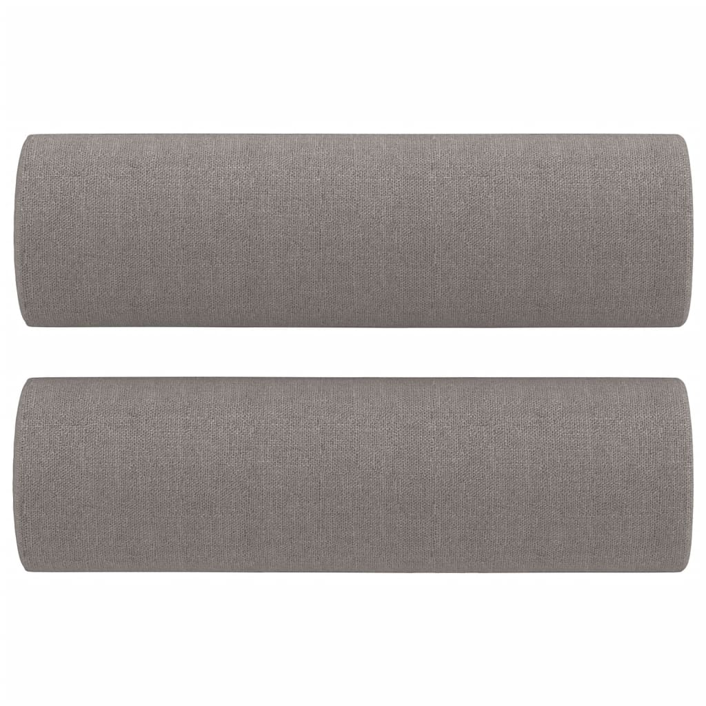 2-Sitzer-Sofa mit Zierkissen Braun 120 cm Stoff