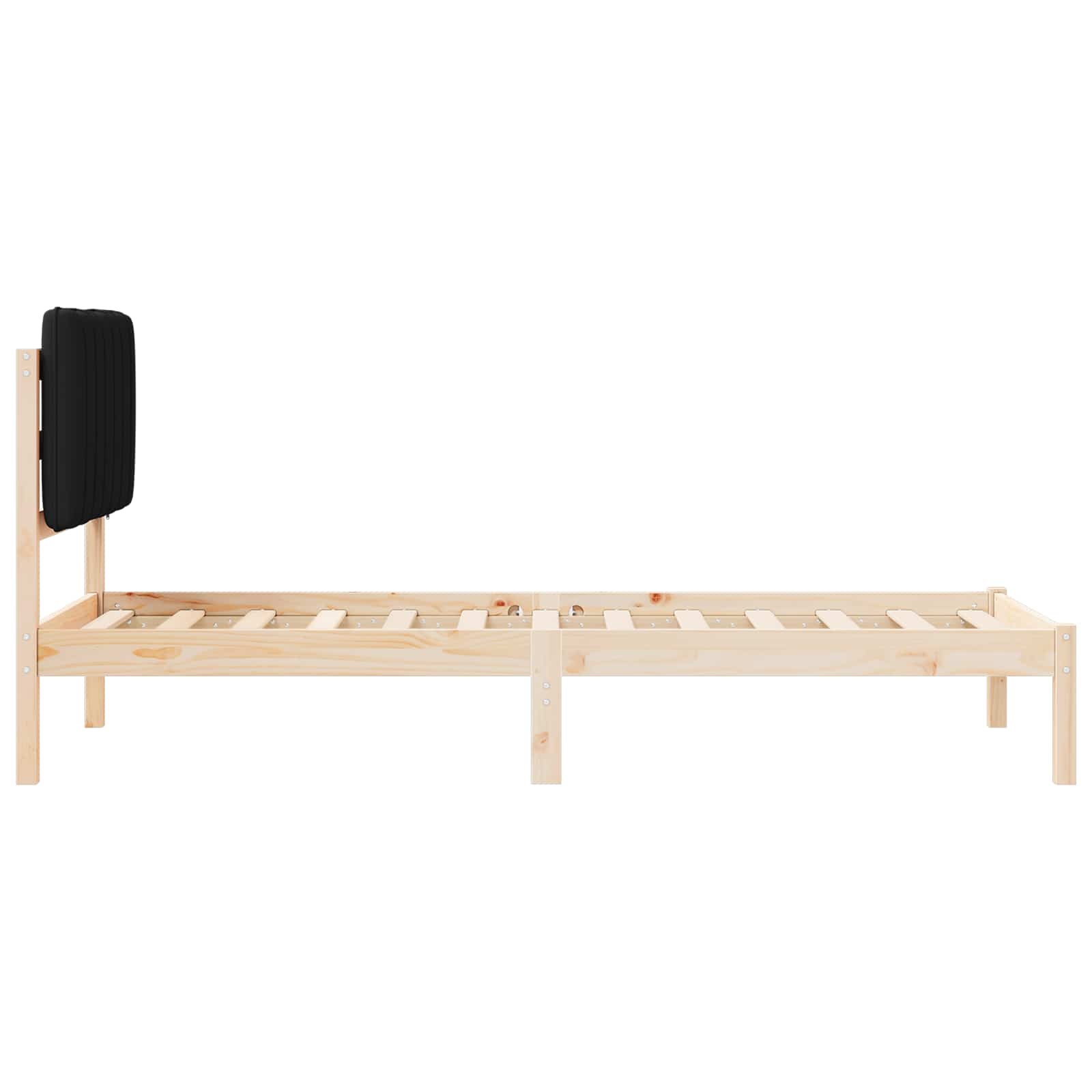 Bettgestell mit gepolstertem Kopfteil Hellgrau 200 x 200 cm