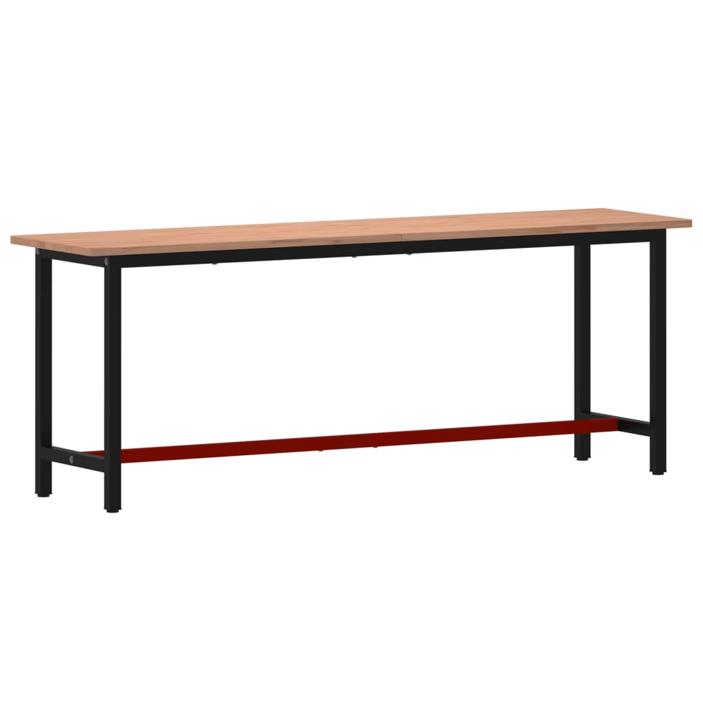 Werkbank 80x55x81,5 cm Massivholz Buche und Metall