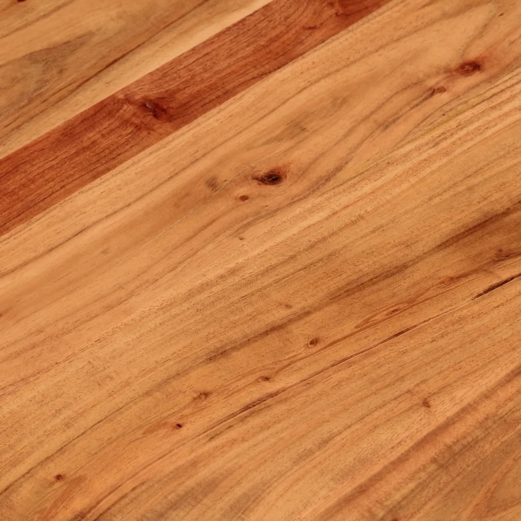 Tischplatte Ø 40x2,5 cm Rund Raues Massives Mangoholz