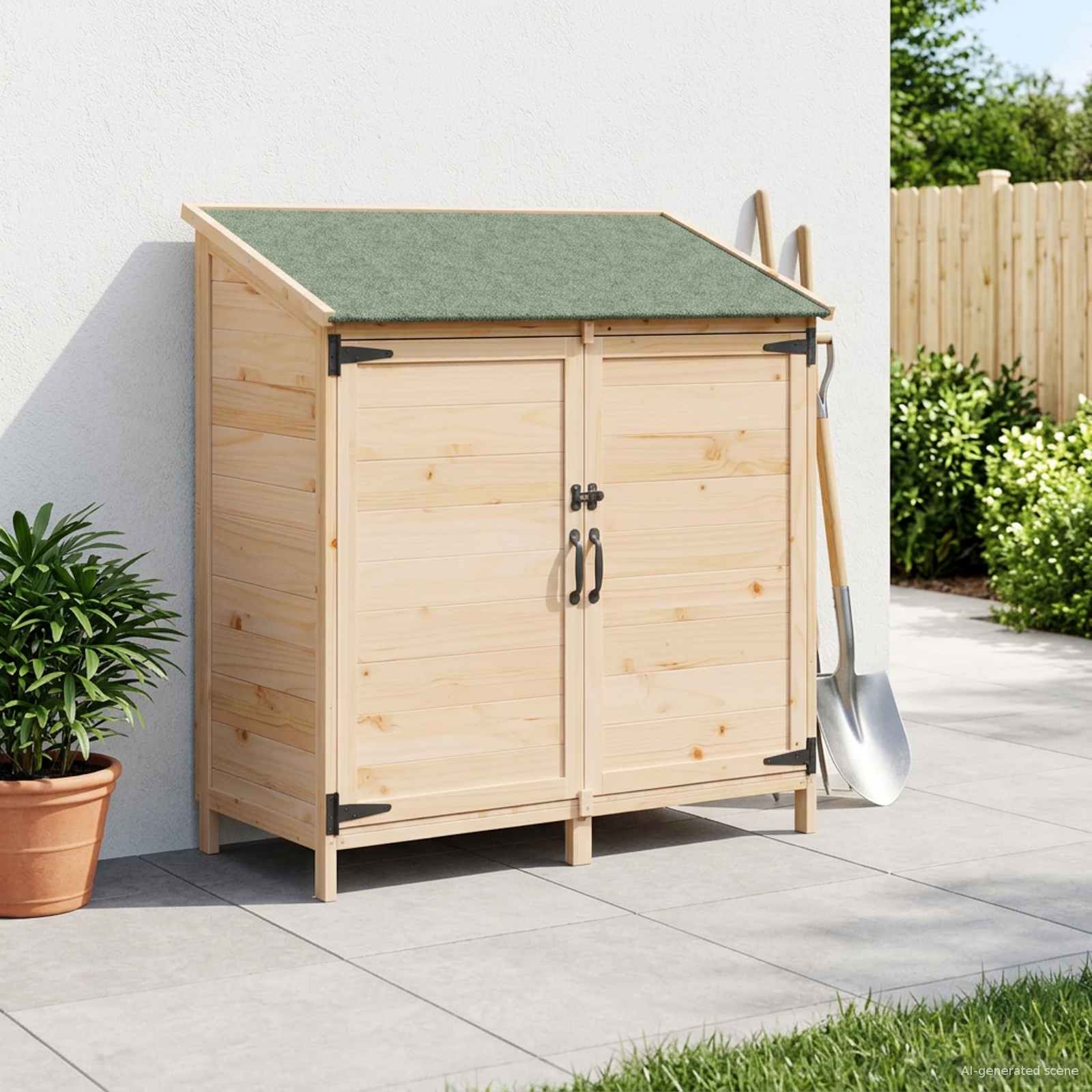 Gartenschuppen Natur 59 x 56 x 113,5 cm Massivholz aus Fichte