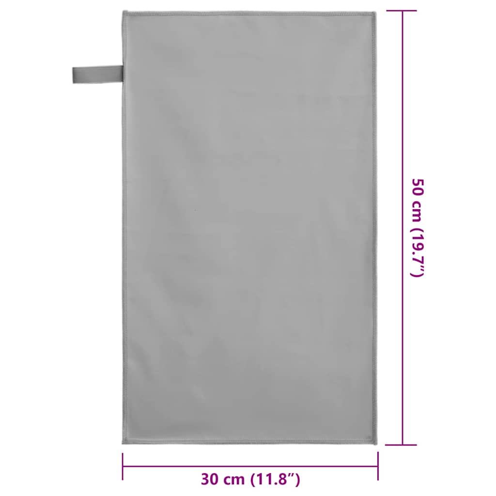 Sporthandtücher 2 pcs Schwarz 50 x 30 cm Polyester und Polyamid