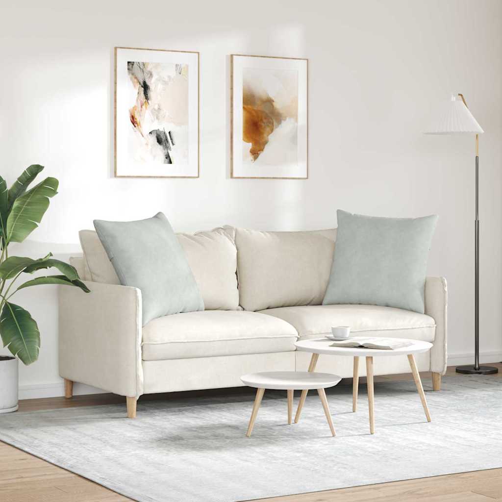 Sofakissen 2 Stück Blau 50 x 30 cm Cordstoff