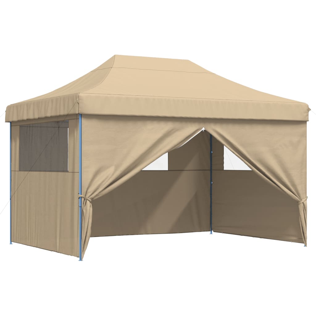 Partyzelt Faltbar Pop-Up Beige 410x279x315 cm