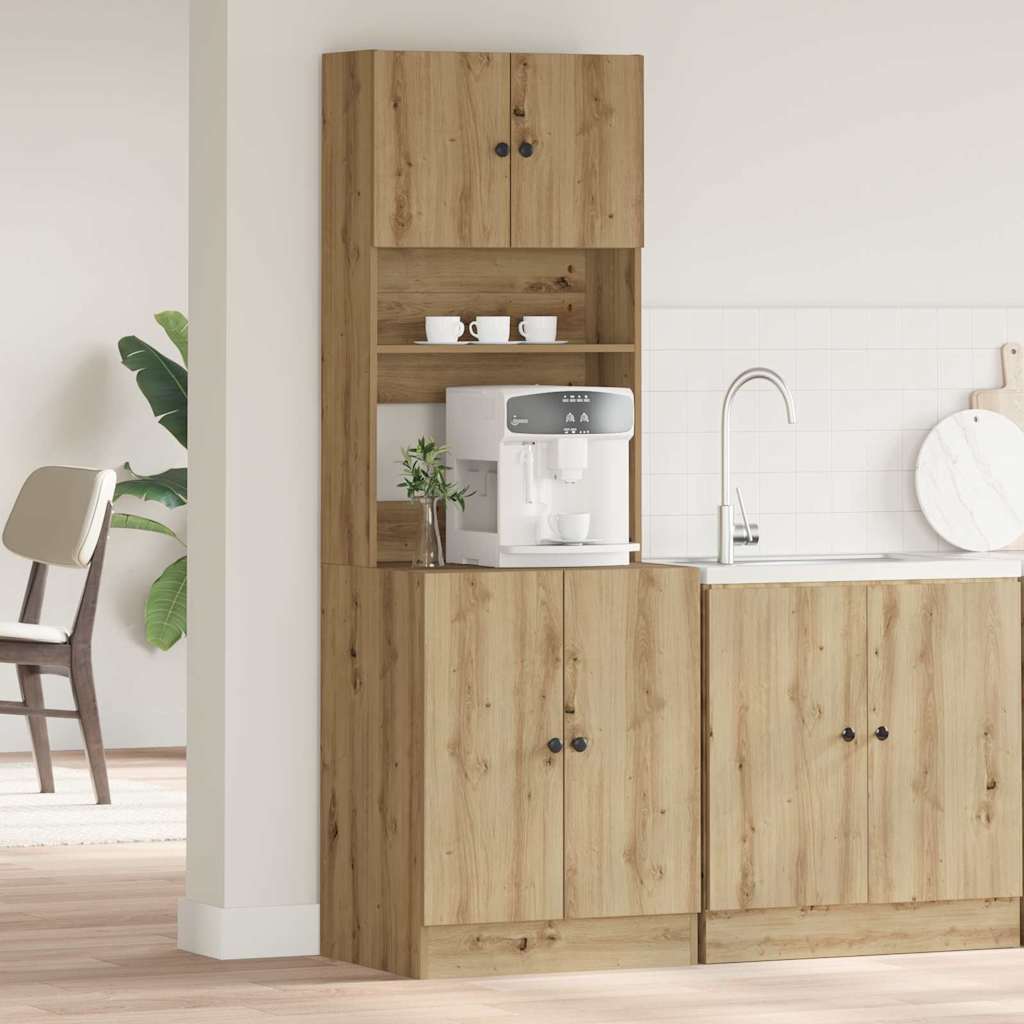 Küchenschrank Weiß 60x50x180 cm Holzwerkstoff