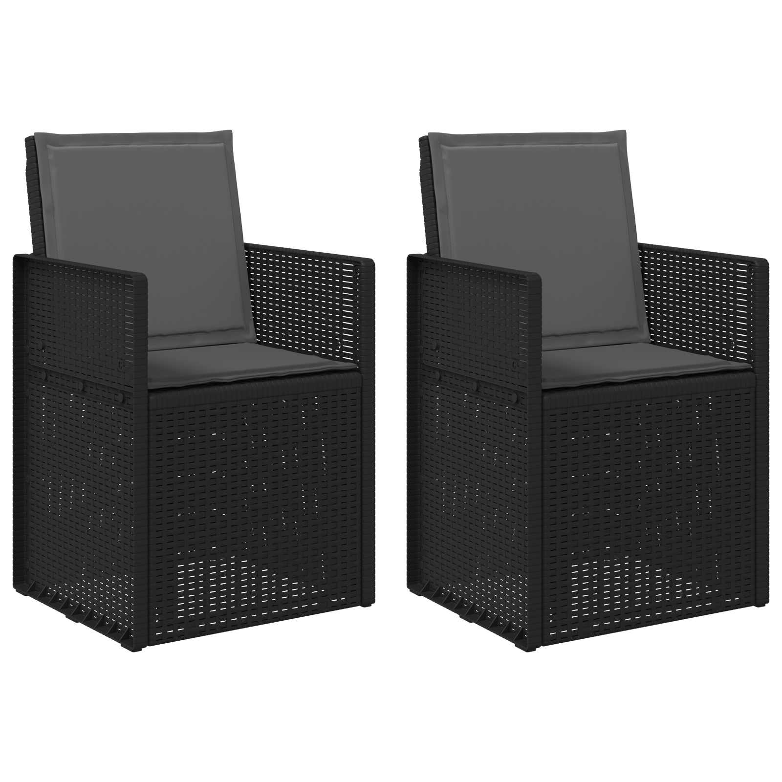 Garten Esszimmerstühle 2 pcs Weiß und Hellgrau PP
