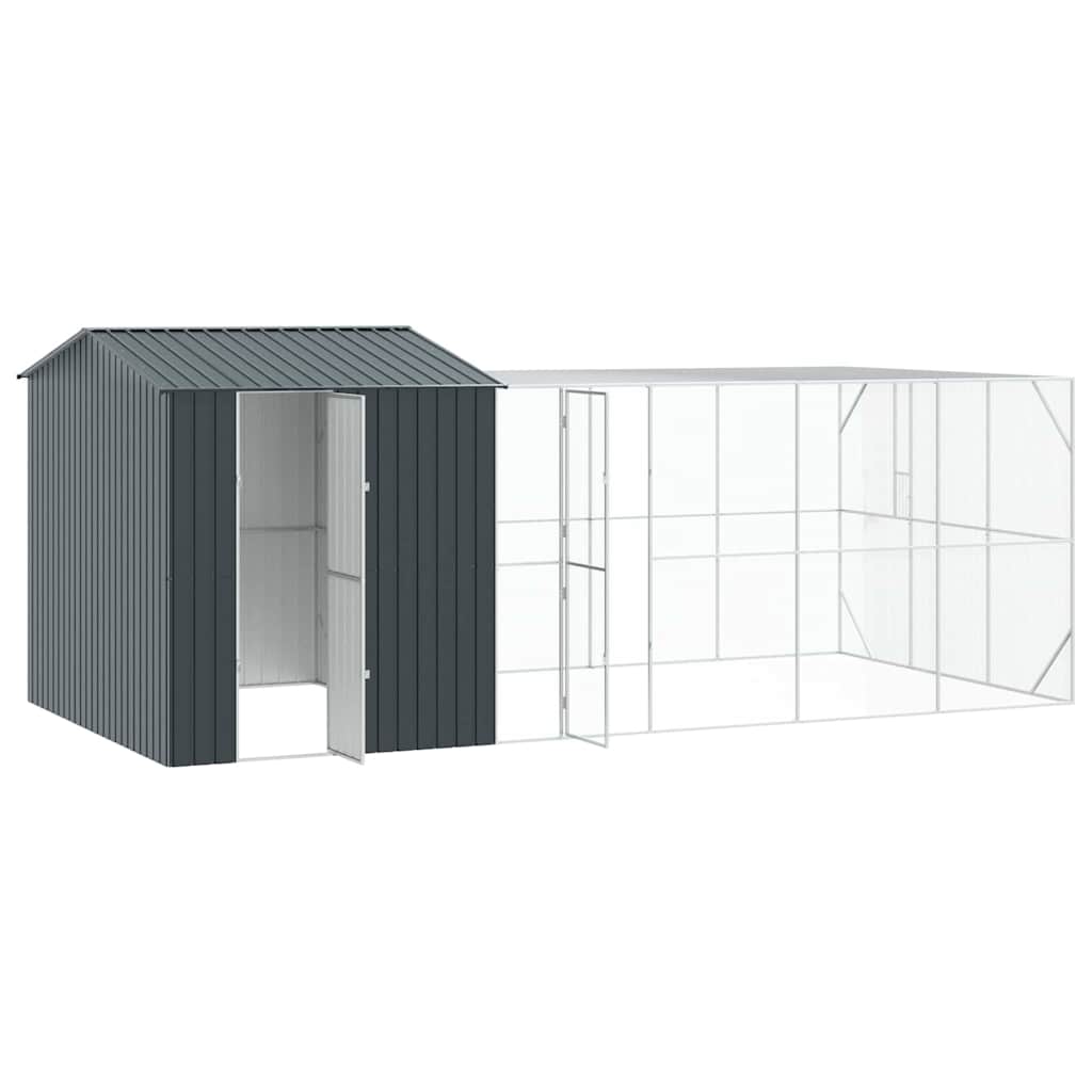Vogelkäfig Anthrazit 416,5 x 103 x 142 cm Verzinkter Stahl