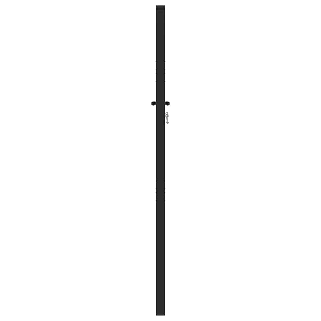 Gartentor Abschließbar Schwarz 100x100 cm Aluminium