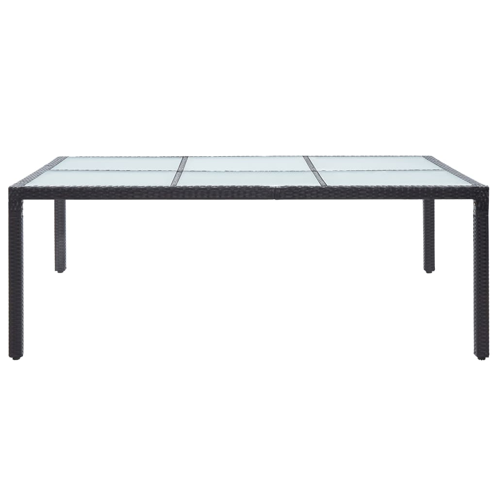 Garten-Esstisch Braun 200x150x74 cm Poly Rattan