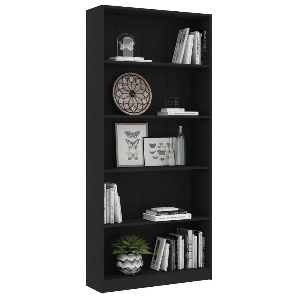 Bücherregal 3 Fächer Weiß 40x24x109 cm Holzwerkstoff
