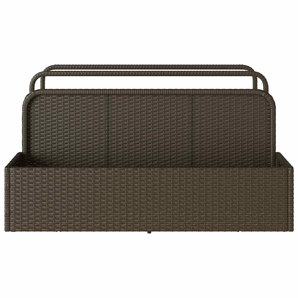 Pool Aufbewahrungsbehälter Schwarz 110x100x57 cm Poly Rattan