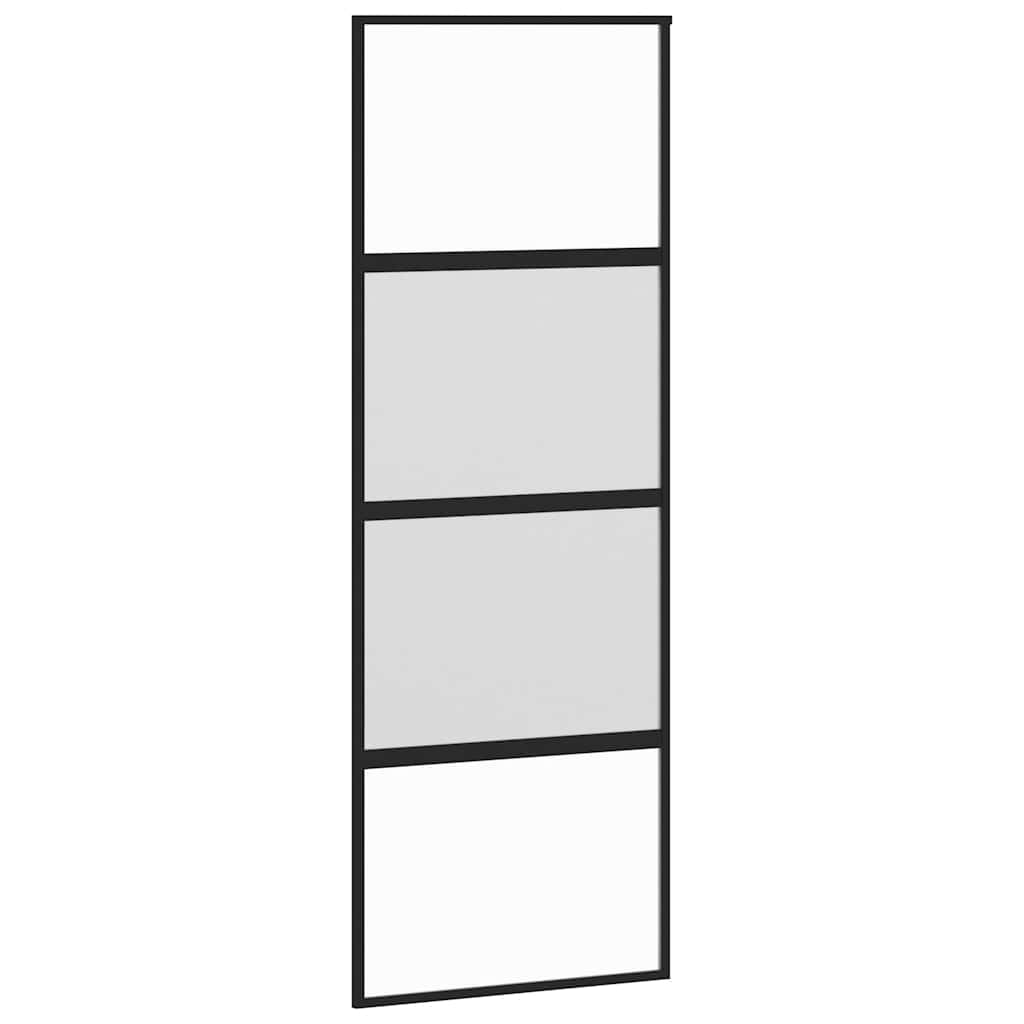 Schiebetür mit Beschlag 76x205 cm ESG-Glas & Aluminium
